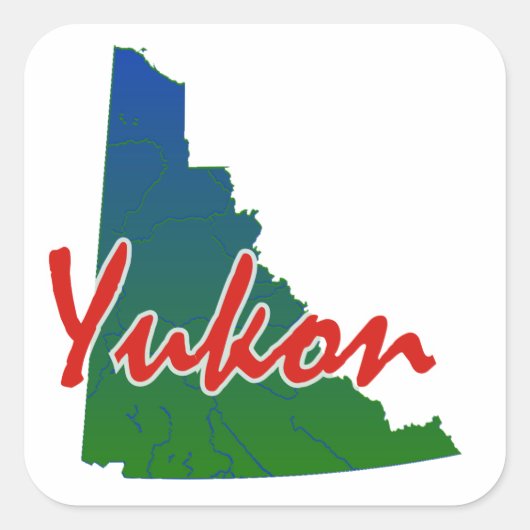 Yukon Vierkante Sticker (Voorkant)