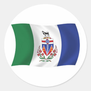 Yukon Vlagsticker Ronde Sticker