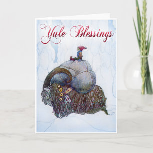 Yule Blessings -  Julbocken Feestdagen Kaart