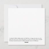 Yule Cat Flat Christmas Kaart (Achterkant)