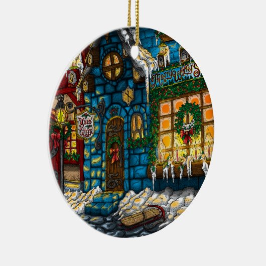 Yule Cheer Keramisch Ornament (Rechts)