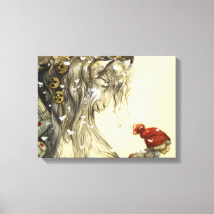 Yule Goat John Bauer Canvas Afdruk
