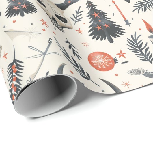 Yule, heidens, Noords, Zonnewende, Winter, Kerstmi Cadeaupapier (Rol Hoek)