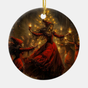 Yule Heks Kerstmis Keramisch Ornament