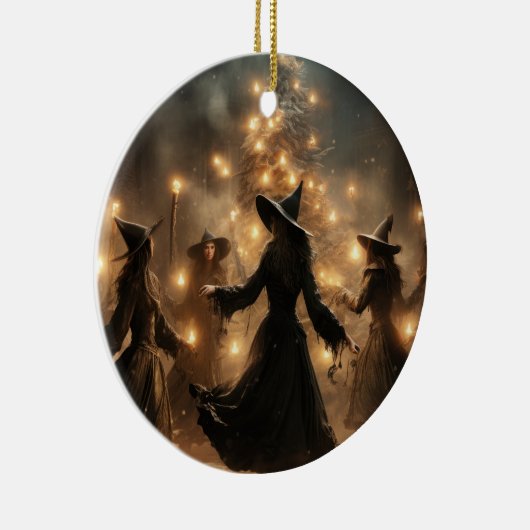 Yule Heks Kerstmis Keramisch Ornament (Rechts)