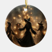 Yule Heks Kerstmis Keramisch Ornament (Voorkant)