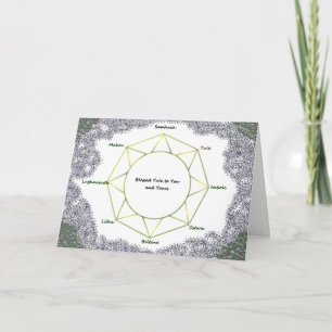 Yule Holiday Greeting Card Feestdagen Kaart