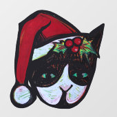 Yule Kitty Cat Raamsticker (Vel)