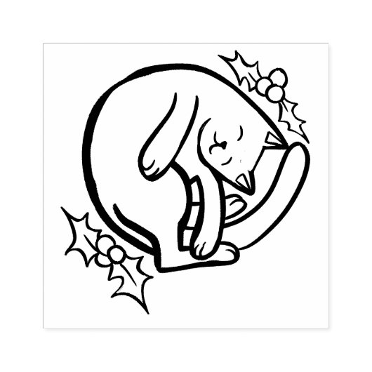 Yule Kitty Cat Rubberstempel (Afrduk)