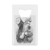 Yule Log en de kerstman Kredietkaart Flessenopener (Voorkant)