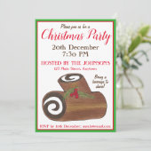 Yule Log Holiday Party (UK) Kaart (Staand voorkant)