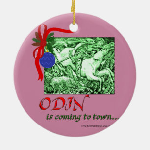 Yule/Odin komt naar de stad Keramisch Ornament
