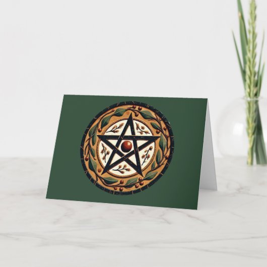 Yule Pentacle Kaart (Voorkant)