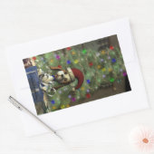 Yule Puppy Rectangle Sticker (Envelop)