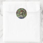 Yule Puppy Round Sticker (Tas)