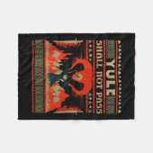 Yule Shall Not P Fantasy Wizard Holiday Pun  Fleece Deken (Voorkant (Horizontaal))