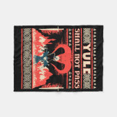 Yule Shall Not P Fantasy Wizard Holiday Pun Funny Fleece Deken (Voorkant (Horizontaal))