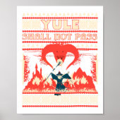 Yule Shall Not P Fantasy Wizard Holiday Pun Funny  Poster (Voorkant)