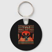 Yule Shall Not P Fantasy Wizard Holiday Pun  Sleutelhanger (Voorkant)
