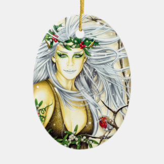 Yule Snow Goddess Keramisch Ornament