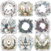 Yule Sticker Set | Gotisch, heidens, noordse, zonn (Voorkant)