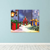 Yule Time Reflections Holiday Art Canvas Afdruk (Insitu (Houten vloer))