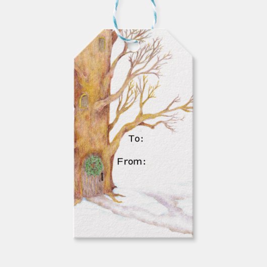 "Yule Tree"-Labels Cadeaulabel (Voorkant)