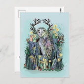 Yule Winter Solstice Barn Owl met looppas Briefkaart (Voorkant / Achterkant)