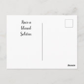 Yule Winter Solstice Barn Owl met looppas Briefkaart (Achterkant)