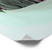 Yule Winter Solstice Barn Owl met looppas Poster (Hoek)