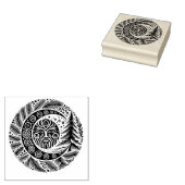 Yule Winter Solstice Greenman Rubberstempel (Gestempeld)