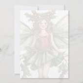 Yule Winter Solstice Holly Fairy Pagan Wicca Kaart (Achterkant)