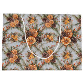 Yule Winter Solstice Natuurlijke Pine & Sinaasappe Groot Cadeauzakje (Achterkant)