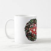 Yule Wreath Pentacle Pagan Pentagram Holiday Koffiemok (Links)