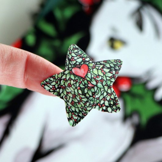 Yule Wreath Ster Sticker