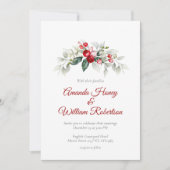 Yuletide Bliss : Carte Mariage de Noël (Devant)