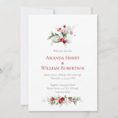 Yuletide Bliss : Carte Mariage de Noël (Devant)