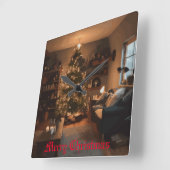 Yuletide Charm Vierkante Klok (Hoek)