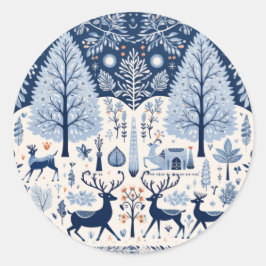 Yuletide Decor Ronde Sticker