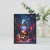 Yuletide Dragons Briefkaart (Staand voorkant)