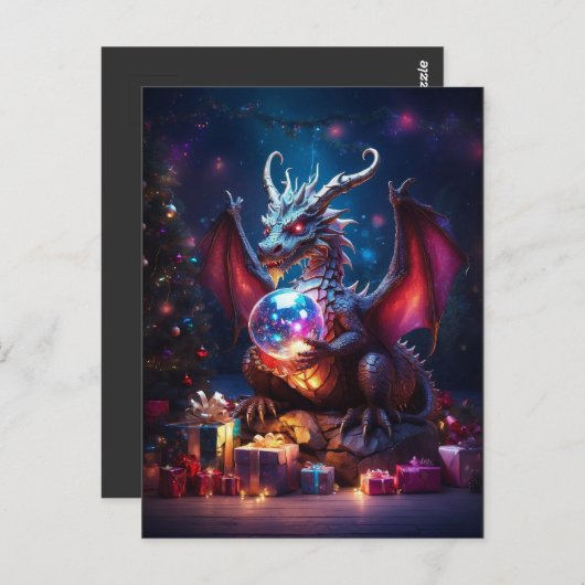 Yuletide Dragons Briefkaart (Voorkant / Achterkant)