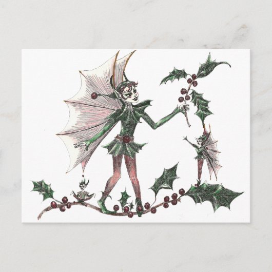 Yuletide Fairy cards Briefkaart (Voorkant)