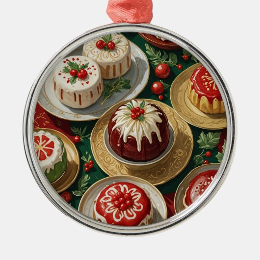 Yuletide Feast Metalen Ornament (Voorkant)