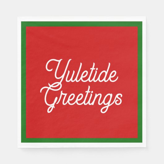 Yuletide Greetings Napkins Servet (Voorkant)
