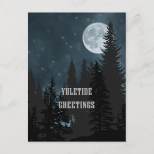 Yuletide Greetings - Yule Moon Briefkaart