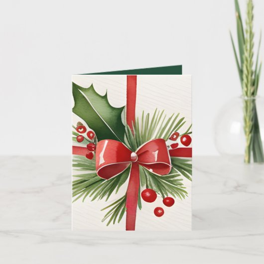 Yuletide Groeten & een Vakantie Recept Kerstmis Kaart (Voorkant)