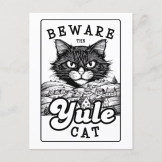 Yuletide Groeten - Pas op voor de Yule Cat Feestdagenkaart