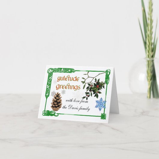 Yuletide keltisch kaart (Voorkant)