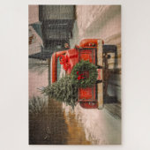 Yuletide Levering: De Rode Vrachtwagen van de Kers Legpuzzel (Verticaal)
