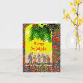 Yuletide middeleeuwse wezens kaart (Gele Bloem)